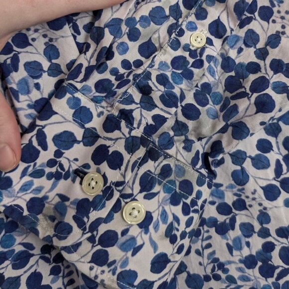 Joseph Abboud Blue Floral Classic Fit Dress Shirt - Picture 4 of 6